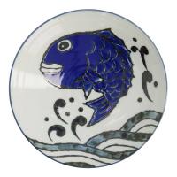 17787 тарелка глубокая РЫБА  Blue 21.7*5.2cм TOKYO DESIGN