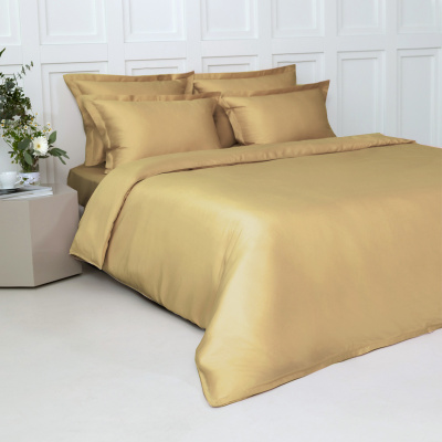 Простыня на резинке-180*200*30см SilvaSilk 4067 Gold