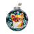 КУ-80-244098 Ёлочная игрушка шар 8см, декор "Чихуахуа", стекло, в подарочной упаковке КУ-80-244098 Ёлочная игрушка шар 8см, декор "Чихуахуа", стекло, в подарочной упаковке