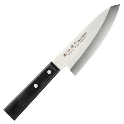 801-836 Нож кухонный Деба 15см SATAKE Япония, серия Black Pakka Wood 