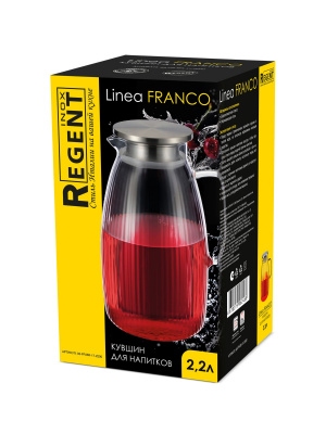 93-FR-BR-17-2200 Кувшин 2.2 л с фильтр-пробкой Linea FRANCO