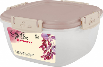 SE224210005 Контейнер для продуктов Sugar&Spice Barberry герметичный 0,7л квадратный латте