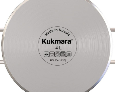 SF-CA4022G Кастрюля 4,0л индукция, нержавеющая сталь, Kukmara, серия Safia 