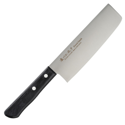 801-829 Нож кухонный Накири 16см SATAKE Япония, серия Black Pakka Wood 