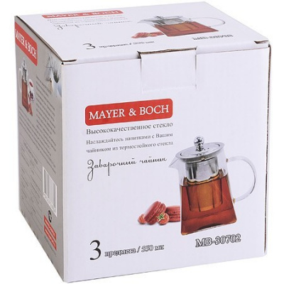 30702 Чайник заварочный 550мл, ​​​​​​​MAYER&BOCH, стекло