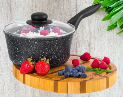 ОВТ-200КО Ковш 2,0л 18см с крышкой, литой алюминий, PanMaster 