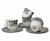93-0404 Чайный сервиз на 4 персоны 11 предметов, Claytan, декор ROME GREY 93-0404 Чайный сервиз на 4 персоны 11 предметов, Claytan, декор ROME GREY