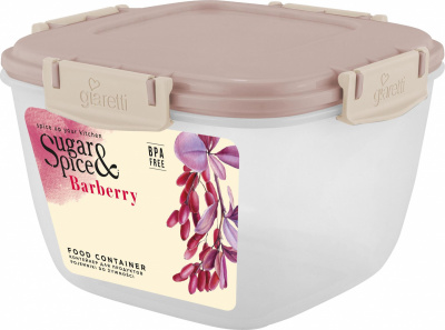 SE224410005 Контейнер для продуктов Sugar&Spice Barberry герметичный 1,35л квадратный латте