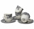 10-0404 Чайная пара: чашка 240мл с блюдцем 15.8см, Claytan, декор ROME GREY 10-0404 Чайная пара: чашка 240мл с блюдцем 15.8см, Claytan, декор ROME GREY